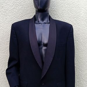 TUXEDO MEN'S BLACK (1) BUTTON TUXEDO BLAZER W/SATIN LAPELS